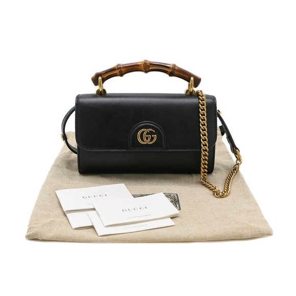 13238 - Gucci Diana Mini Shoulder Bag Black 675795 - Picture 1 of 13